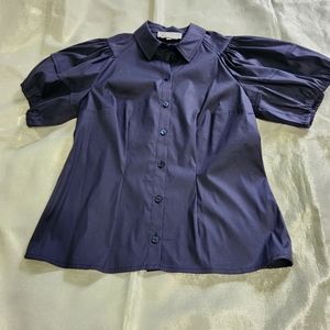 Blouse color blue size 38 size loose M brand Maison common Look like new